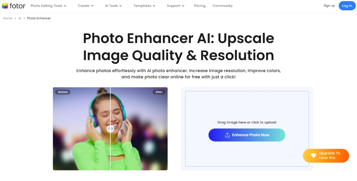 Fotor AI Image Enhancer