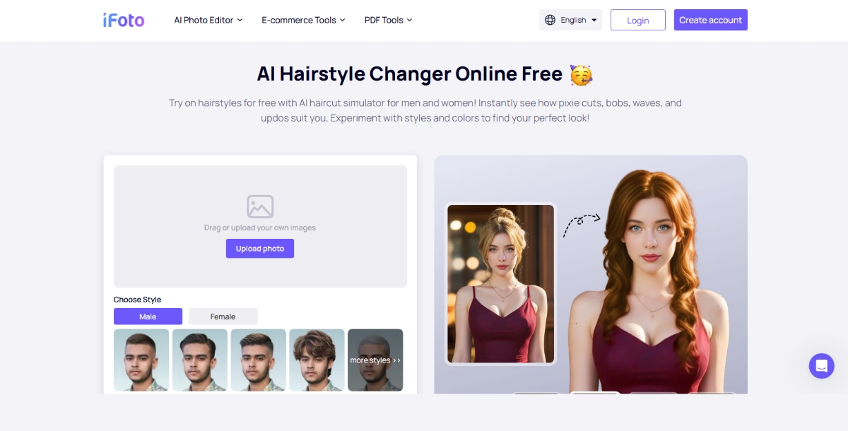 ifoto AI Hairstyle Changer