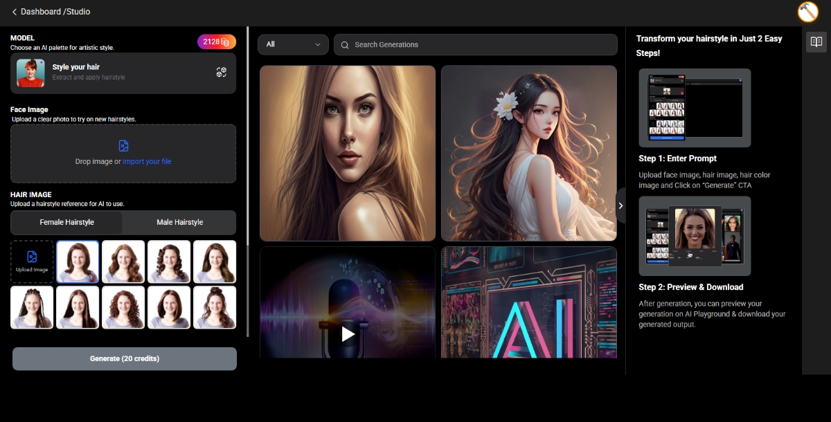 Pixazo AI Hairstyle Changer