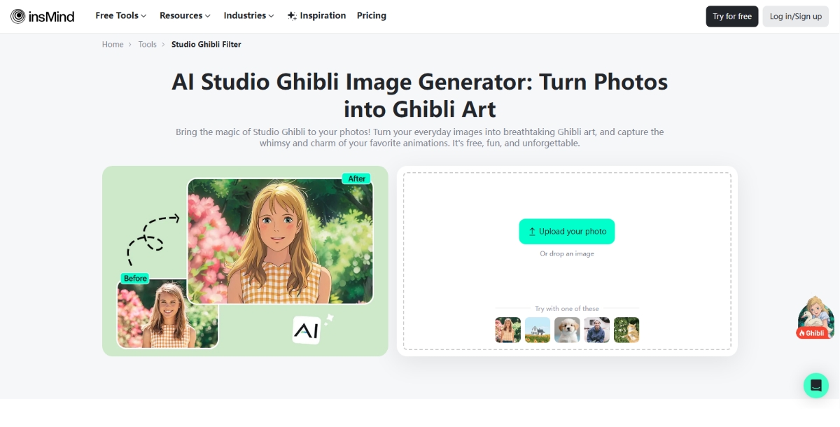 InsMind Ghibli Art Generator