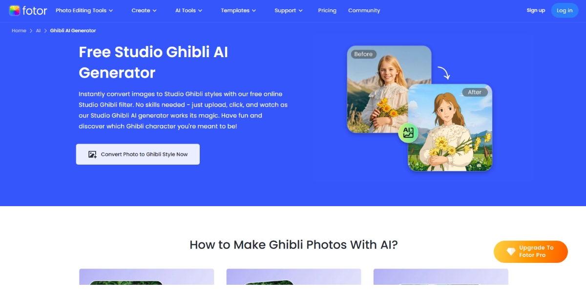 Fotot Ghibli Art Generator