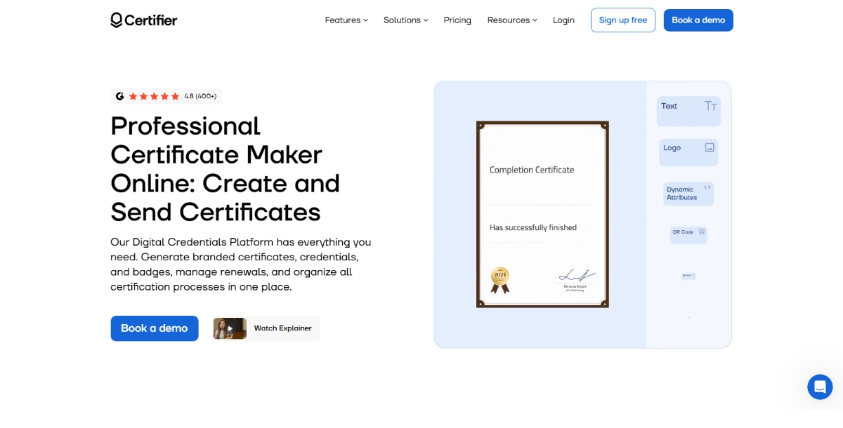 Certifier - Best AI Certificate Generator Tools