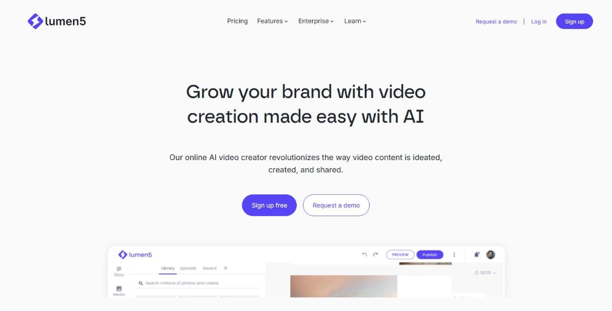 lumen 5 - Best AI Video Editor