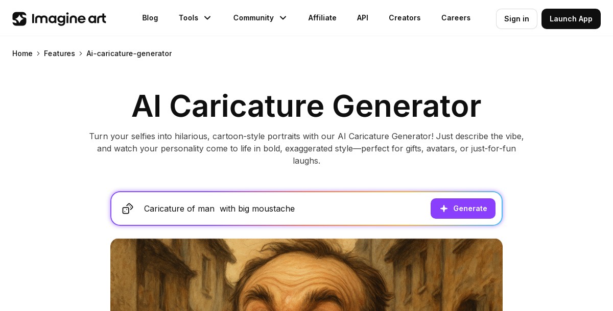 Imagine Art Caricature Generator