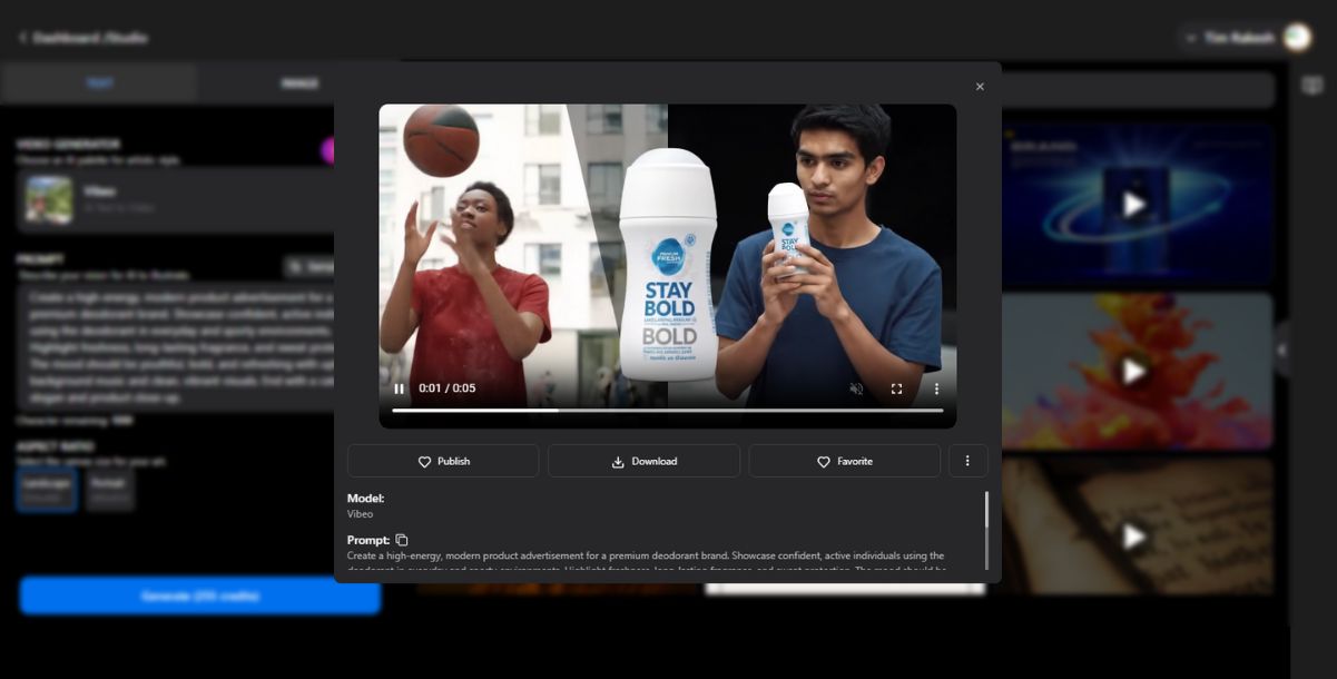 Step 5: Preview and Download your generated product video