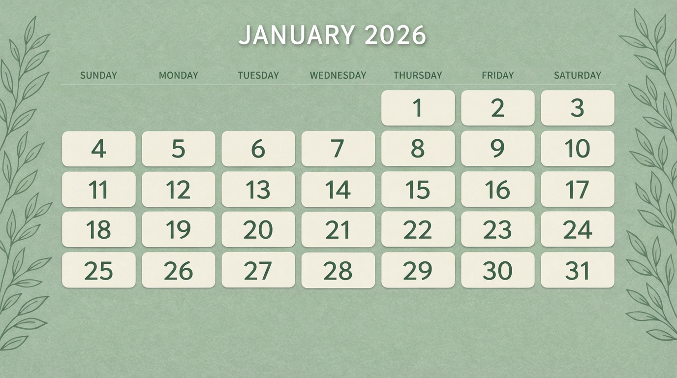 Calendar design by Nadia Reyes