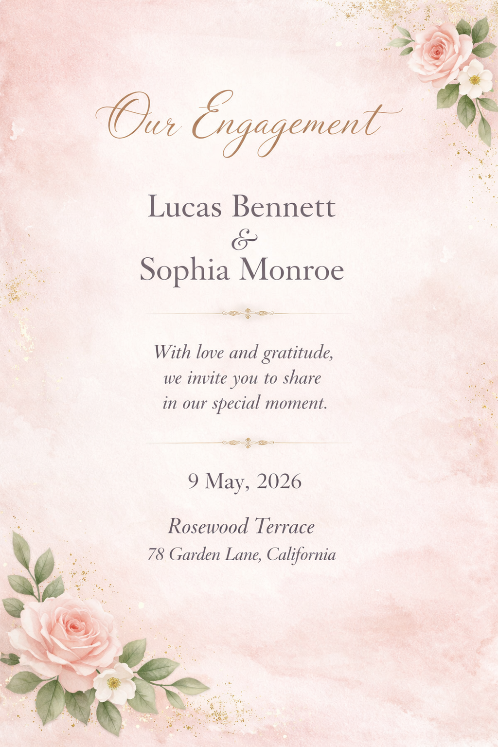 Engagement design by Jordan Garza