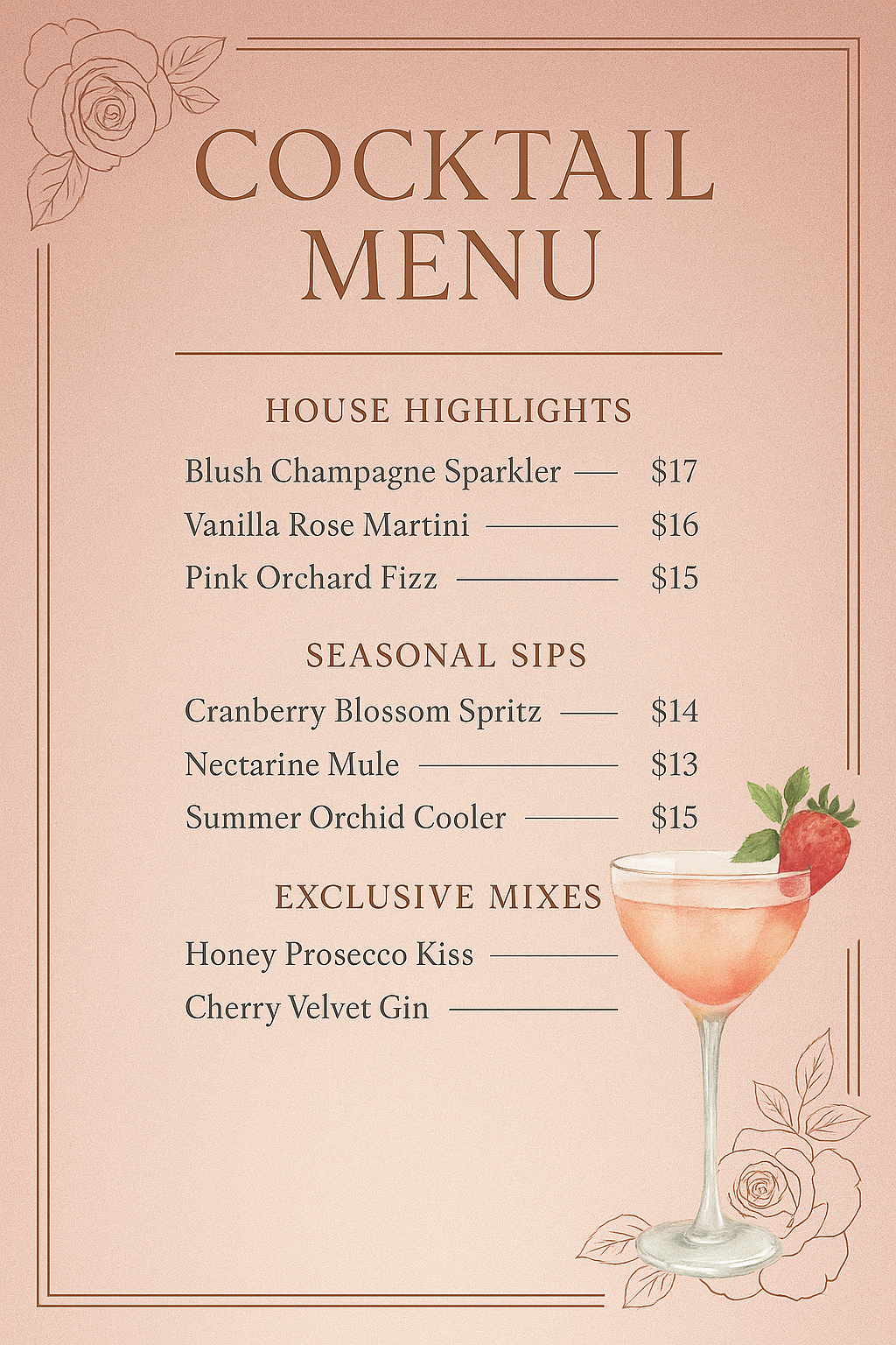 Menu design by Jude Petrov