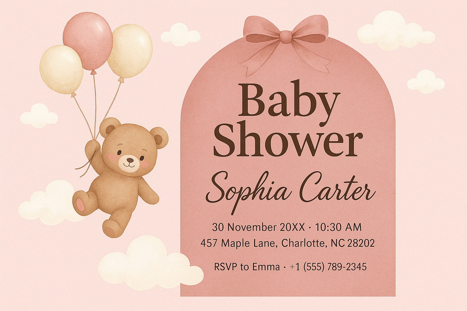 Bridal Shower design by Zara Bergstrom